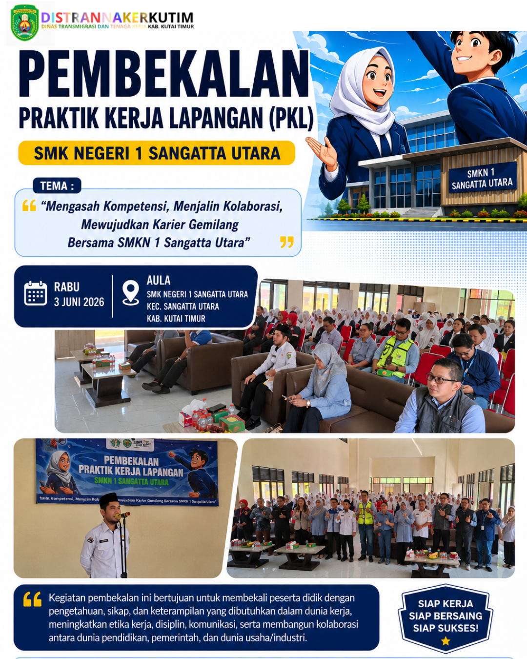 Pembekalan Praktik Kerja Lapangan (PKL) SMKN 1 Sangatta Utara